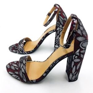 Burgundy Strap Heels